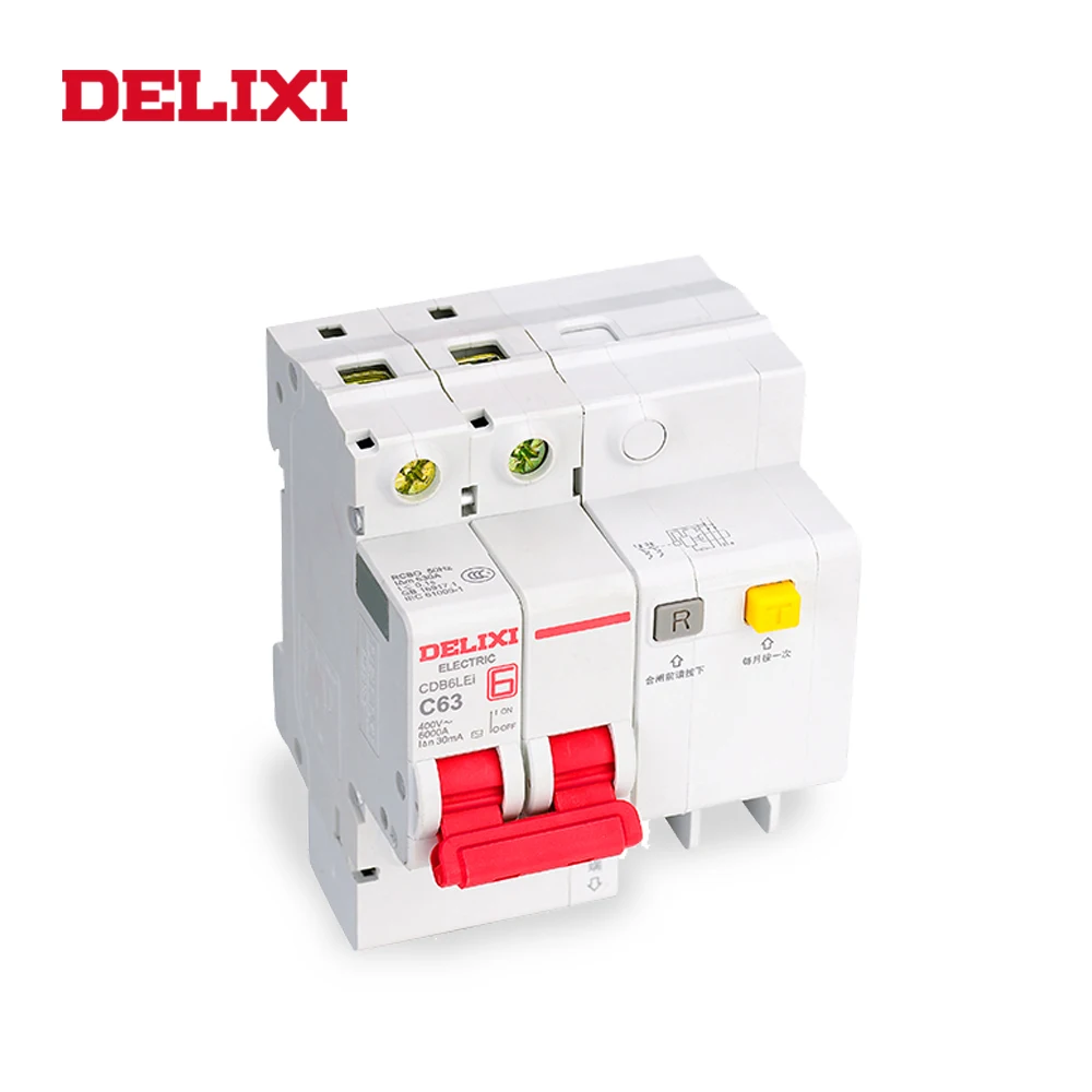 DELIXI CDB6iLE 1P+ N 230 В 10A 16A 20A 25A 32A 40/63A остаточный ток мини автоматический выключатель от перегрузки защита от короткого протекания RCBO