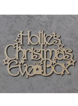 

Personalised Christmas Eve Box Topper - wooden Christmas Eve crafts