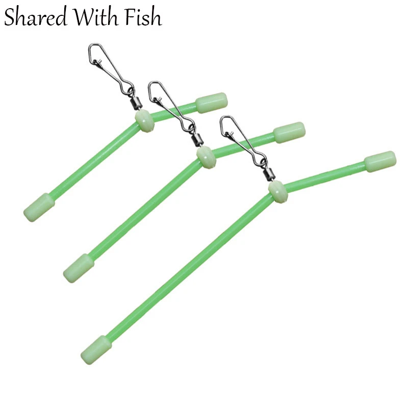 5pcs Fishing Hooked Balance Plastic Head Snaps with Strong Pin Lure Connector TS