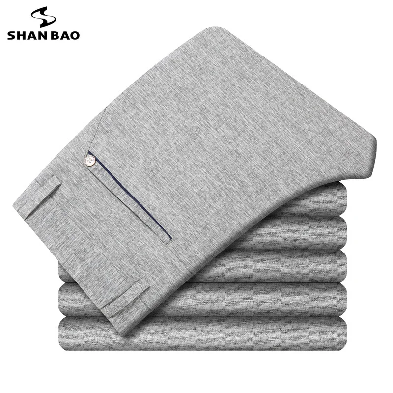 

2019 spring and summer new style thin cotton linen fashion slim casual pants simple solid color large size men's trousers 1515