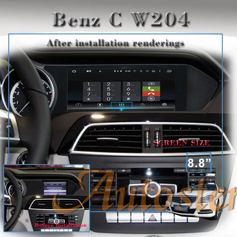 Perfect Android 9.0 Car DVD Player GPS navigation stereo unit for For MERCEDES-BENZ C klasse C204 2011-2014 left drive Multimedia player 1 Perfect Android 9.0 Car DVD Player GPS navigation stereo unit for For MERCEDES-BENZ C klasse C204 2011-2014 left drive Multimedia player 1