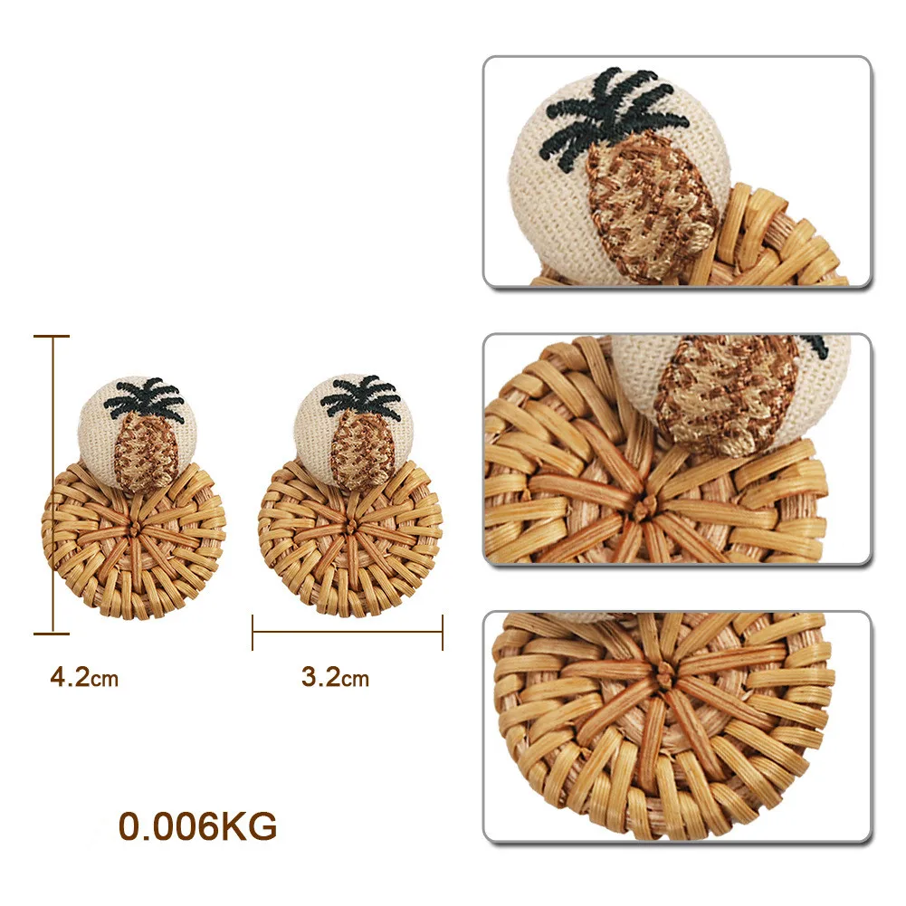 Wholesale Bamboo Crochet Indian Wood Earrings Custom For Girls