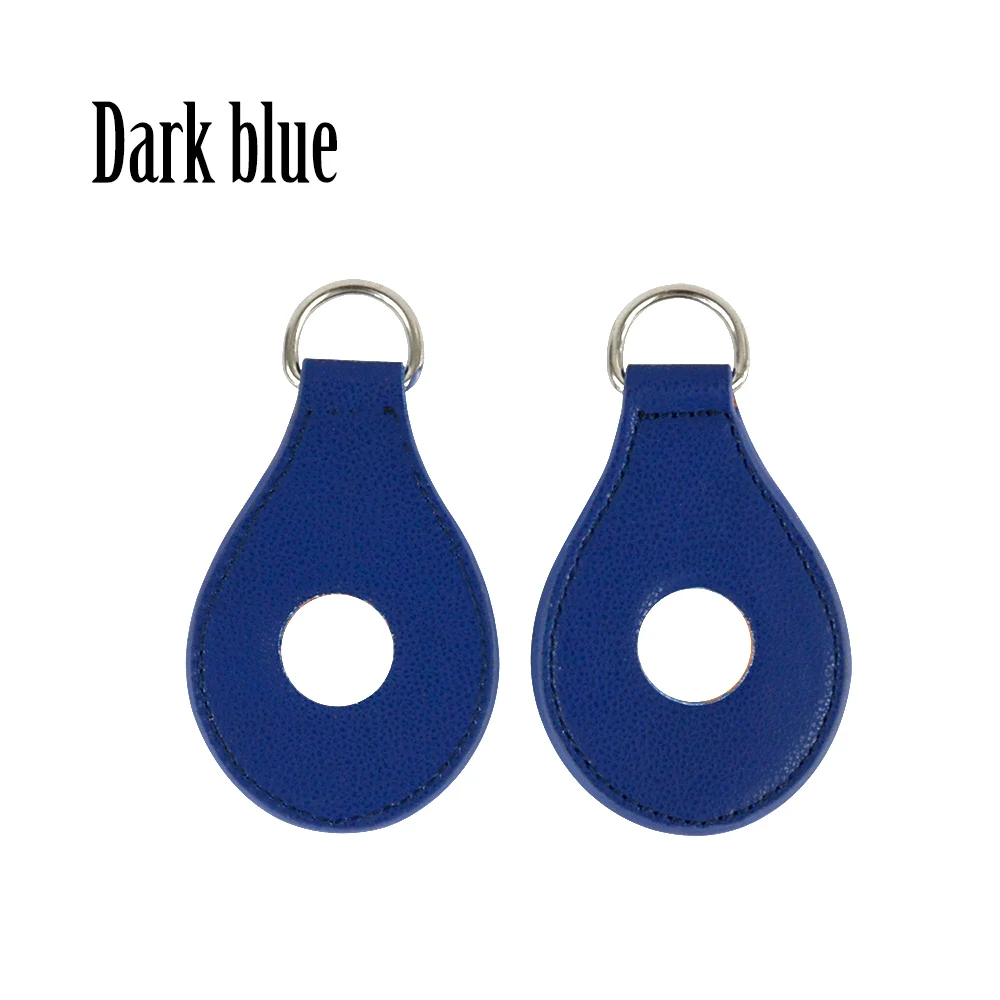 Tanqu 1 пара 2 шт. PU в форме капли для Obag кожаное крепление с отверстиями плечевой ремень для O сумка женская сумка - Цвет: Dark blue