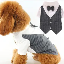 Doggy/Cat вечерние Футболка-смокинг для мужчин жакет с разрезом сзади Свадебный галстук рубашки для собак Одежда для питомца летняя одежда