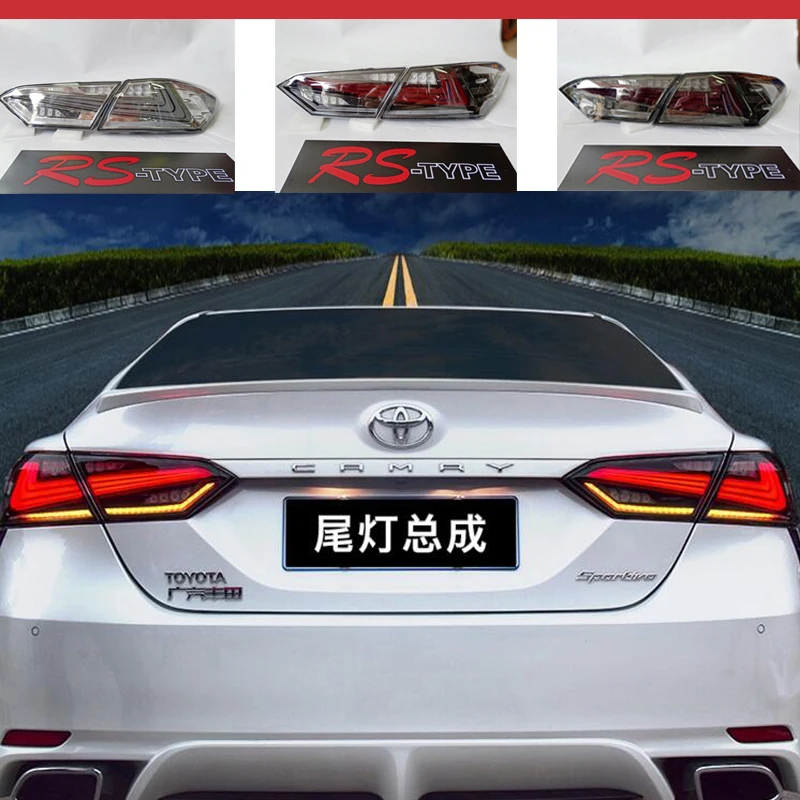 

2019 For car Taillamp for Toyota Camry 8 LED Taillight with moving signal USA TYPE led rear bumper light