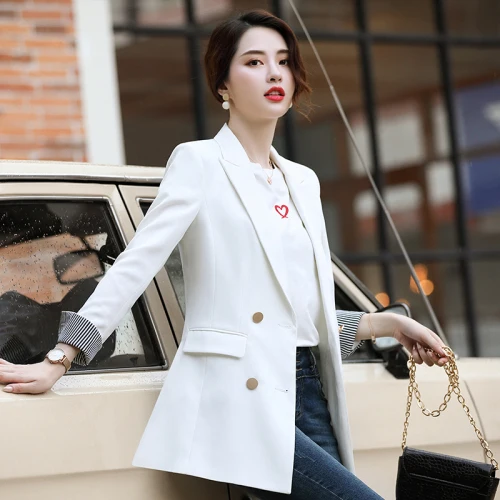 Cheap 2019 Spring Autumn New Professional Temperament Clothes Long Sleeved Designs Women Fashion Slim Work Wear Female Suit Plus Size