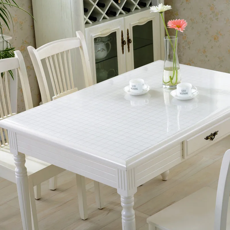 16 colors Soft Glass Transparency PVC Table Cloth Waterproof Party Wedding Home Kitchen Dining Placemat Pad Thickness 1.0mm