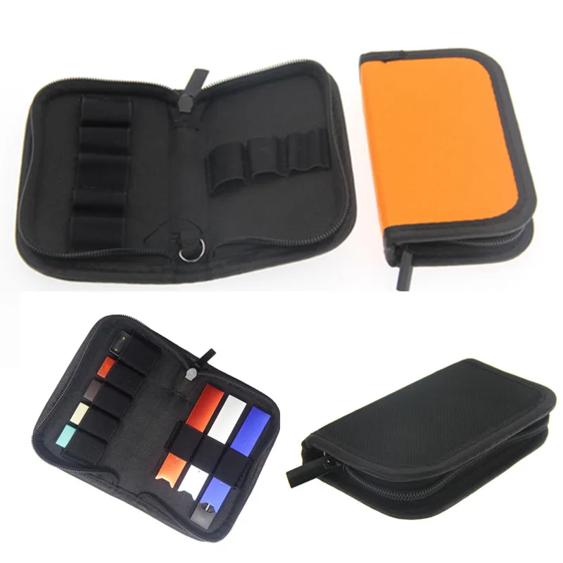 Электронная сигарета Vape сумка для переноски карманный портативный защитный чехол для Vape Pod Mod Картридж Комплект черный/оранжевый