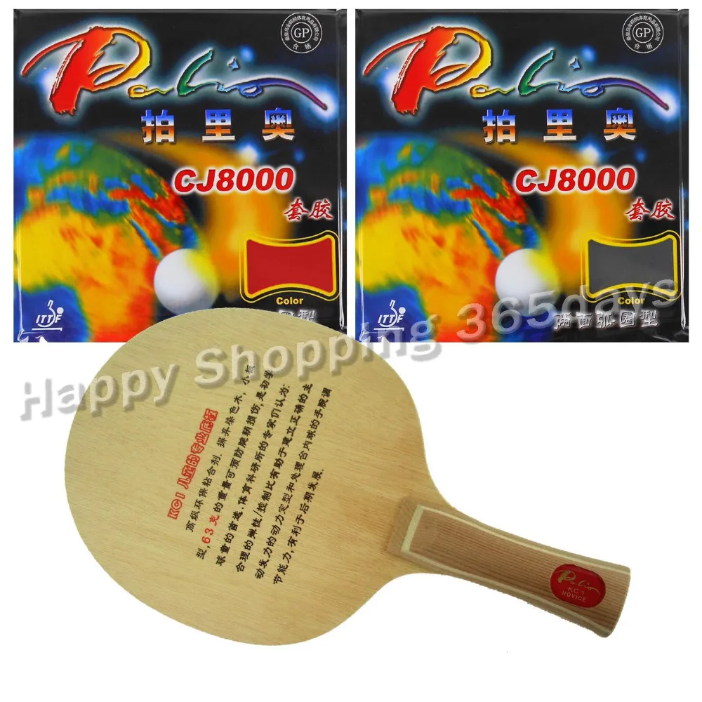 

Pro Table Tennis PingPong Combo Racket Palio KC1 for children Blade with 2x CJ8000 2 Side Loop Type Rubbers Long shakehand FL