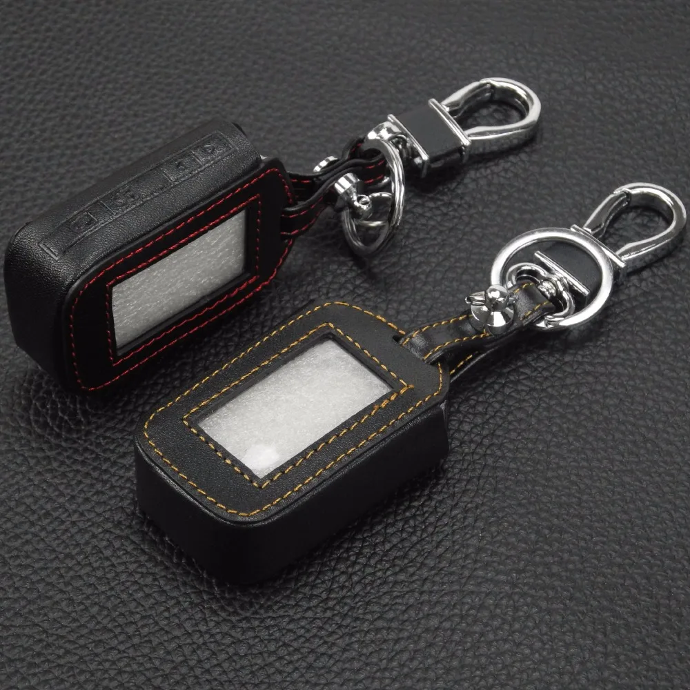 Jingyuqin 4 кнопки дистанционного кожаный чехол для ключей брелок для Starline E60 E61 E62 E90 E91 2 пути системы автомобильной сигнализации дистанционного управления