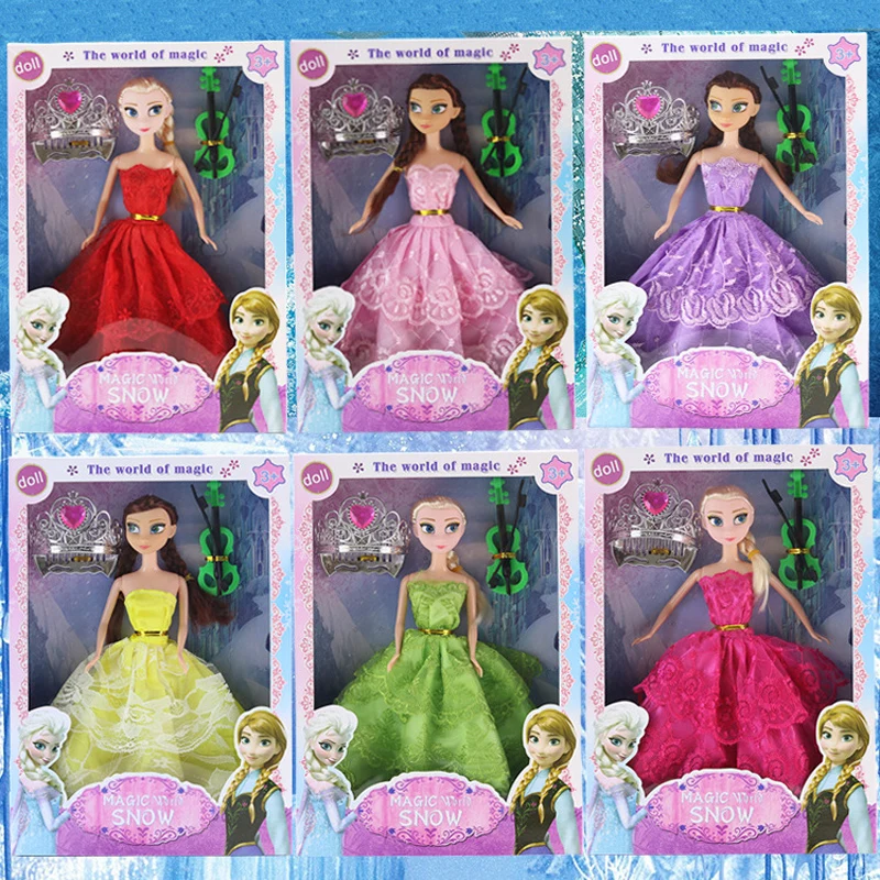 Disney Frozen Elsa Anna Princess Lovely Toy Doll Fairy Fantasy Girl DIY Toy Handmade Dress Up Action Model For Kid Birthday Gift Disney Frozen Elsa Anna Princess Lovely Toy Doll Fairy Fantasy Girl DIY Toy Handmade Dress Up Action Model For Kid Birthday Gift
