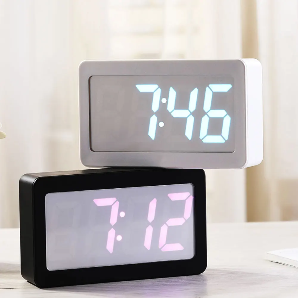 

Digital LED Alarm Clock, with 115 Color Variations of LED Digital, 3 Levels of Brightness to Adjust, Voice Control Mode,