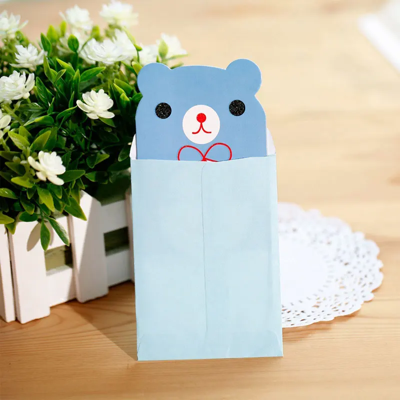 2pcs/lot Animal mini Greeting cards small envelope writing paper