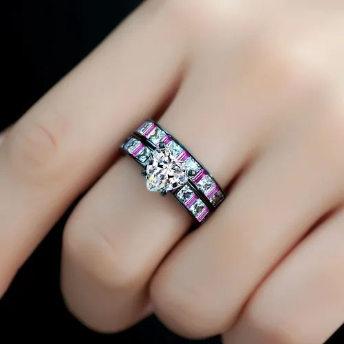 aliexpresscom buy white heart cubic zirconia black engagement ring wedding ring set for women turkish couple ring o jewelry maxi ring from reliable set - Turkish Wedding Ring aliexpresscom buy white heart cubic zirconia black engagement ring wedding ring set for women turkish couple ring o jewelry maxi ring from reliable set - Turkish Wedding Ring
