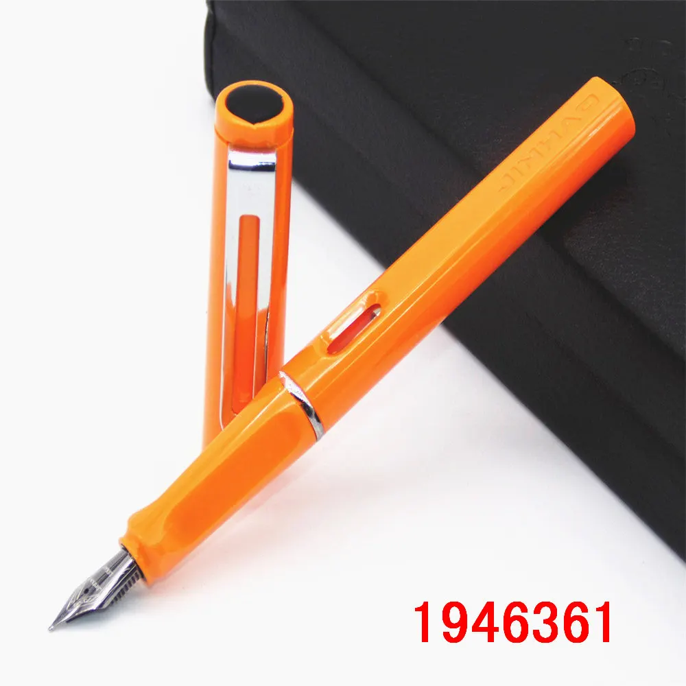 JINHAO 599, все цвета, Студенческая Мода, средний и тонкий перьевая ручка, лучший подарок для подарка, школьные офисные принадлежности - Цвет: Orange