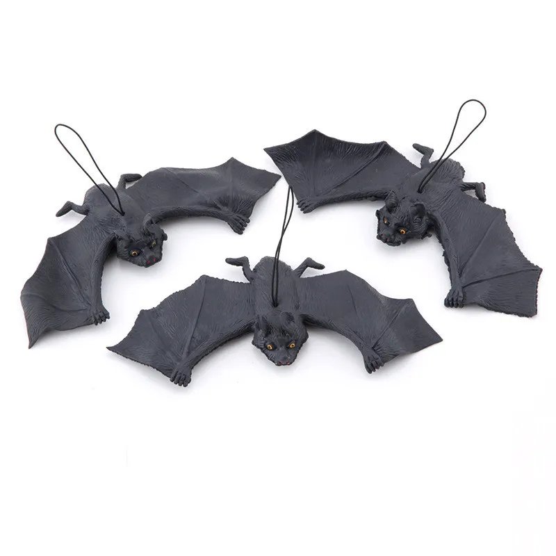 1pc Halloween Simulation Animals Bats Trick Toy Gags Joke Pendant Bar Scene Props Hot April Fool's Day Christmas Decorations