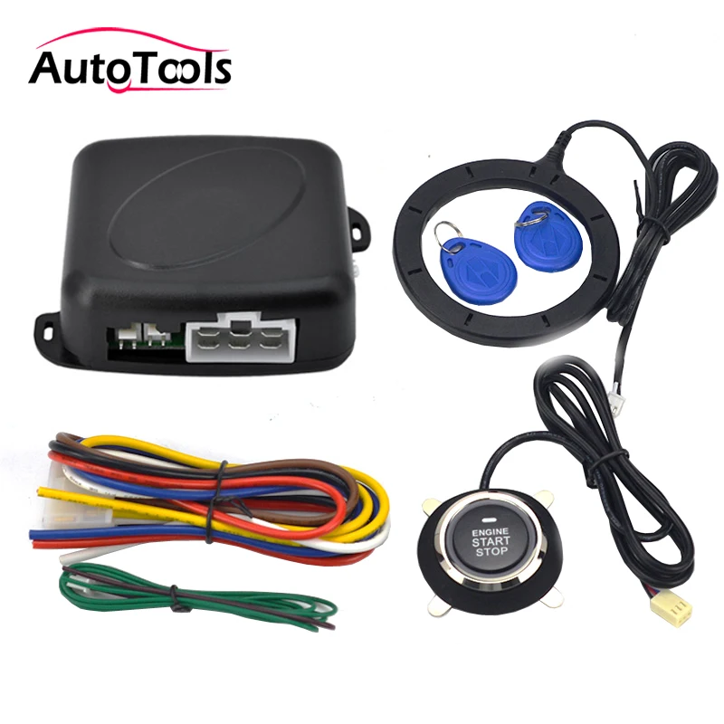 Koop Auto Alarm Motor Starline Drukknop Start Stop RFID Lock Contactslot Keyless Entry Systeem Starter Anti diefstal systeem