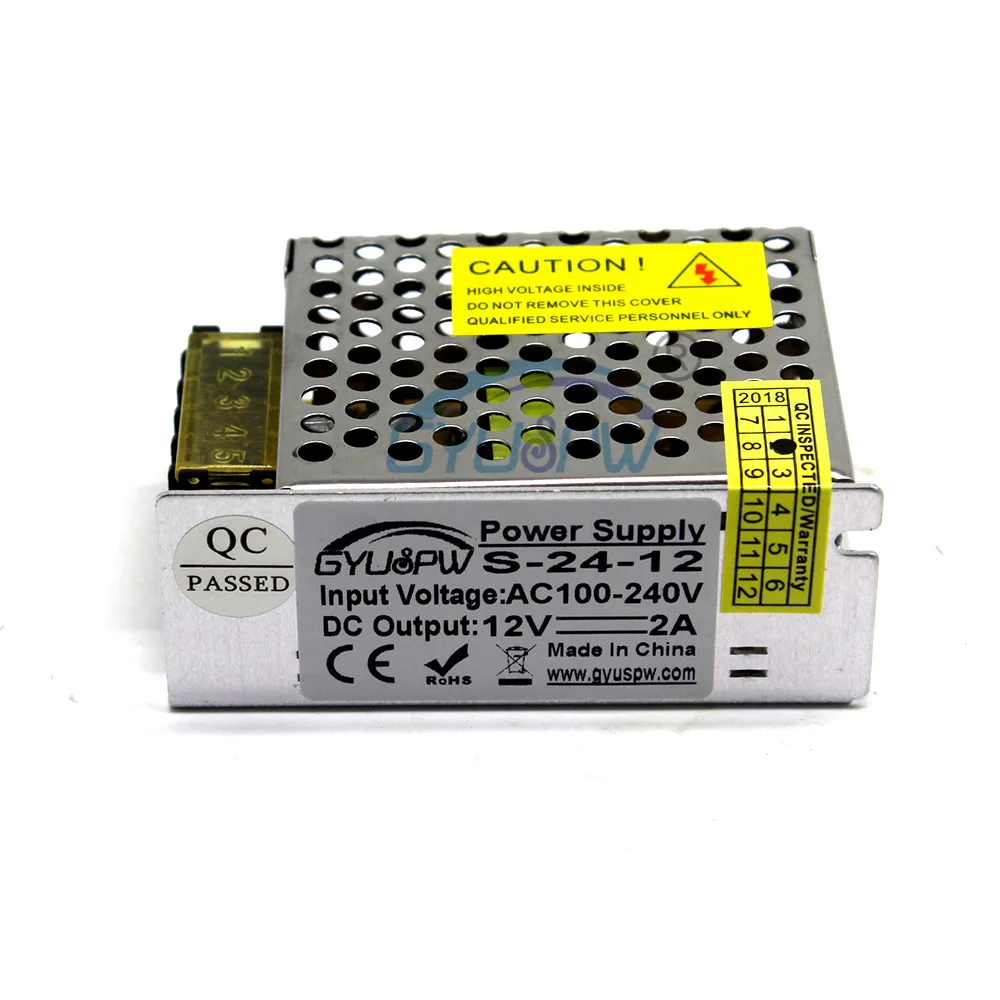 Блок питания для светодиодных лент 12 В 2 А 24 Вт 100 240 переменного тока|12v 2a 24w|12v