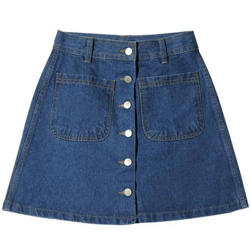 Girls New Women Summer Denim Skirts Fashion High Waist Skirts Plus Size