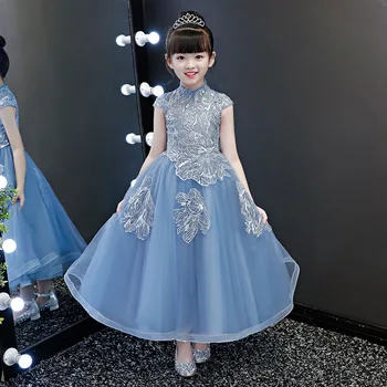 

2019 New Children Girl Mesh Embroidery Tutu Princess Dress Kids Dresses For Girls Wedding Party Toddler Girl Clothes Vestido S33