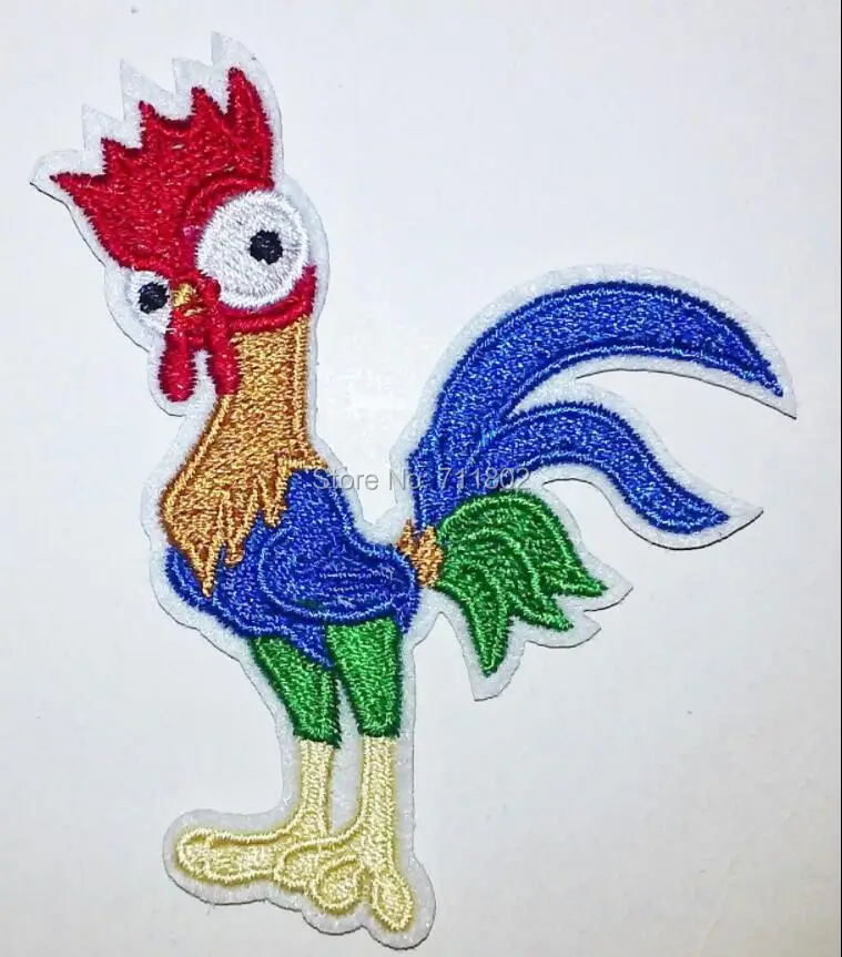 

Moana chicken iron on patches cloth embroidered cloth DIY Applique Badge wholesale