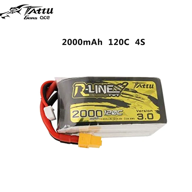 TATTU R-Line версия 3,0 V3 1300/2000/1800 mAh 120C 4S 1550 V Lipo аккумулятор с разъемом XT60 для радиоуправляемого квадрокоптера FPV Racing Drone - Цвет: 2000 mAh 120C 4S