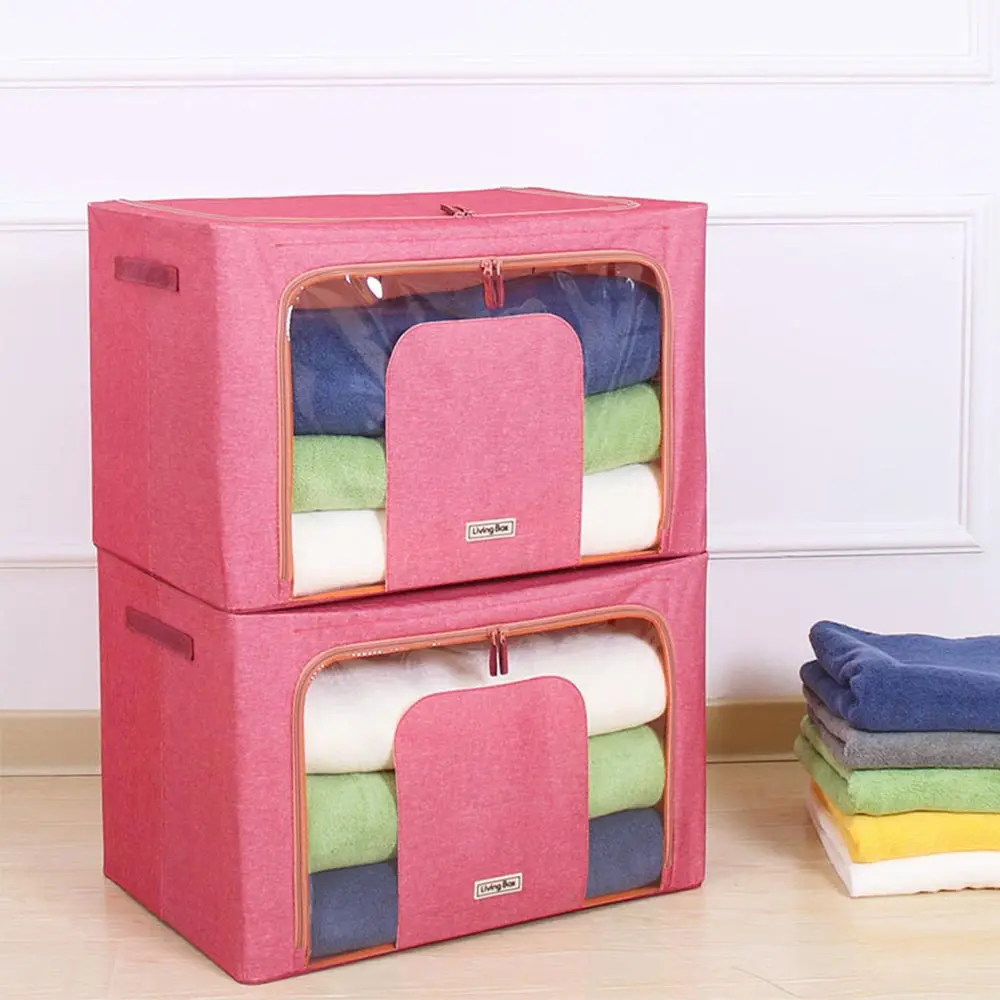 Oxford Zipper Clothing Storage Box Waterproof and Moistureproof Bedding Storage Bag Large Bedding Wardrobe Separator Finisher