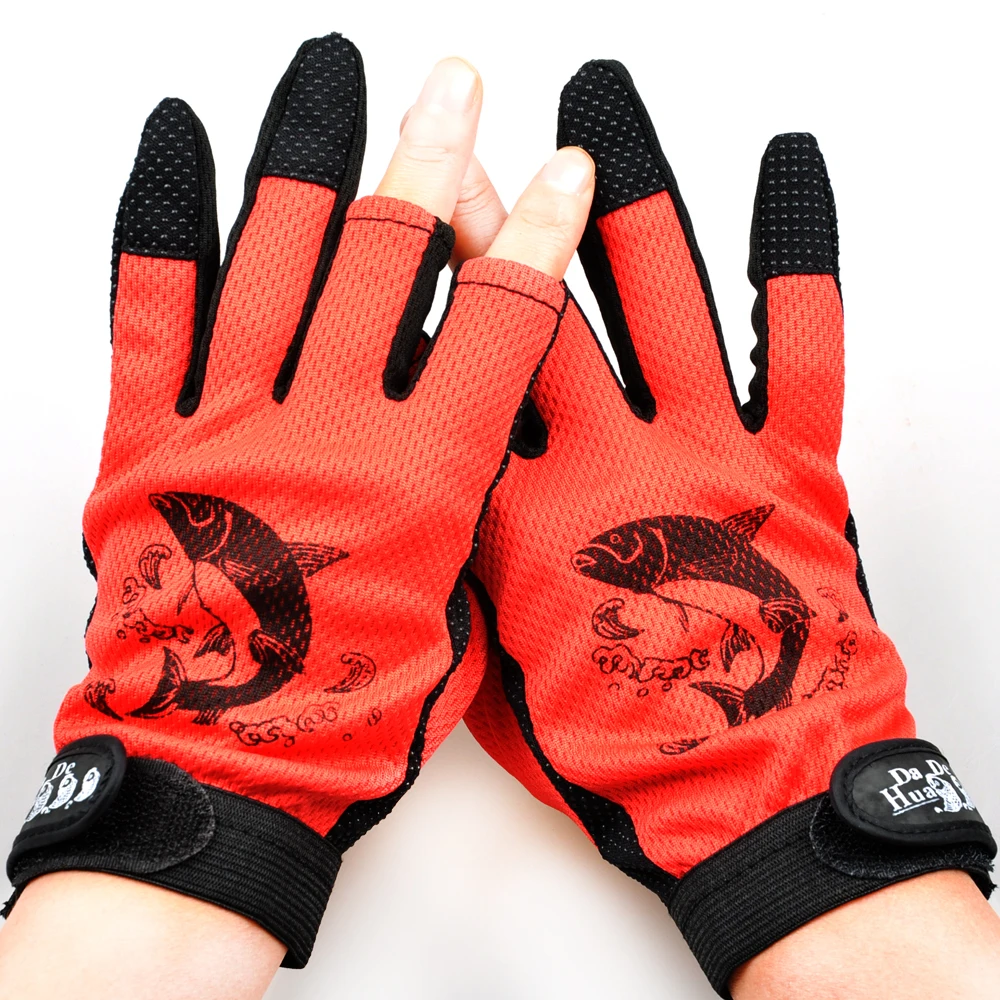 Guantes de pesca 3cut Finger Gants de Peche Protector Pesca Carp Fish