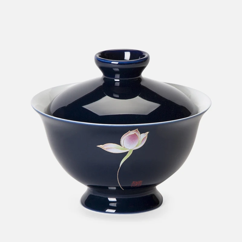 120 мл японский голубой Глазурь из фарфора Gaiwan Чайник женский чайный набор