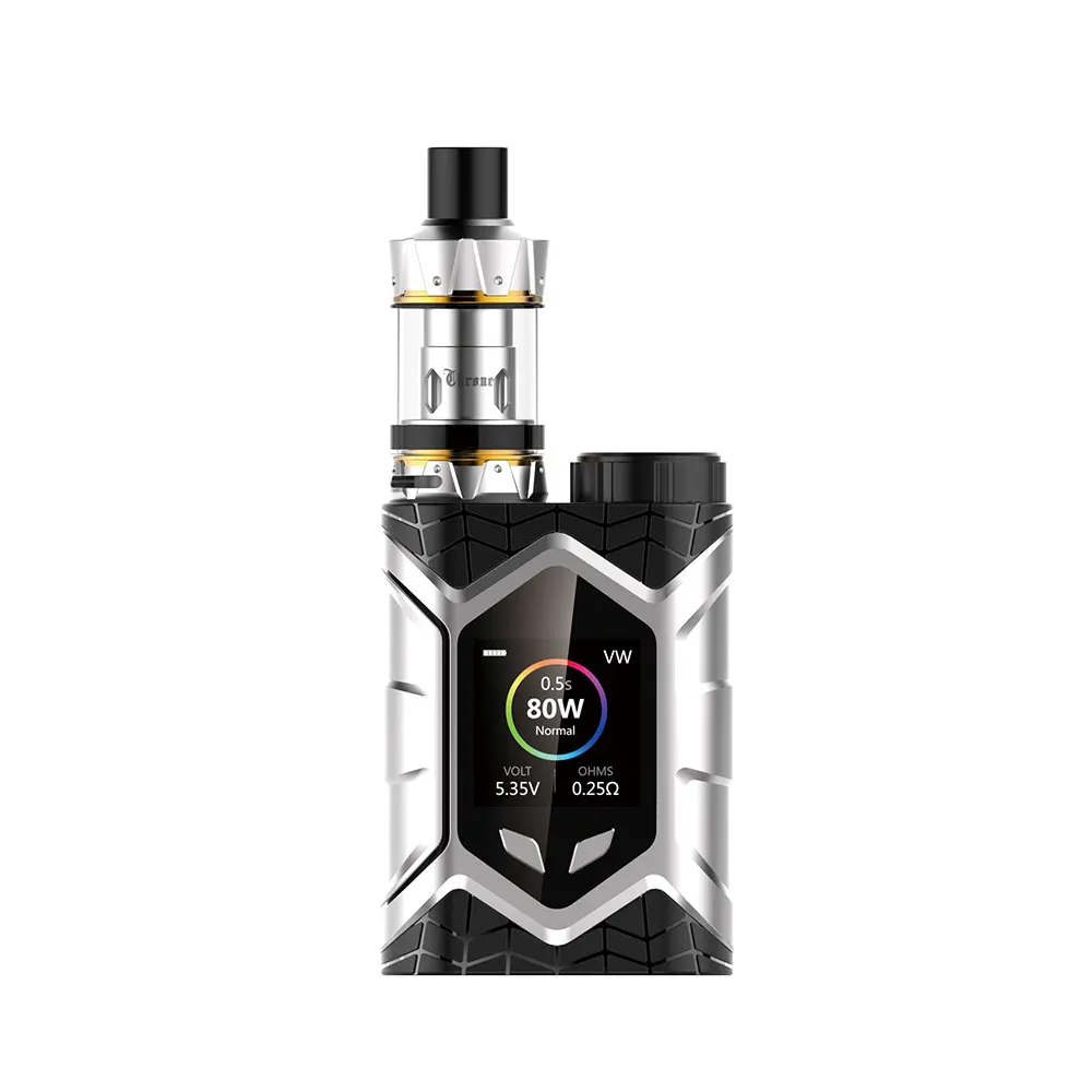 

Vaptio E Cigarette Vape Wall Crawler THRONE TANK 80W leak proof TCR Vapor Starter Kit 1.3inch TFT Screen Resistance 0.05-2ohm