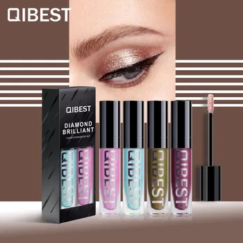 

Qibest Makeup 2Pcs/Set Liquid Glitter Eyeshadow Waterproof Diamond Magic Eyes Lasting Metallic Shiny Eye Shadow Beauty Cosmetics