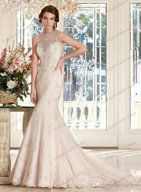 Champagne Rose Wedding Dress