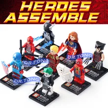DR. TONG 80 шт./лот SY678 собрать супер героев Человек-паук Капитан Америка строительные блоки коллекция развивающие Подарочные игрушки