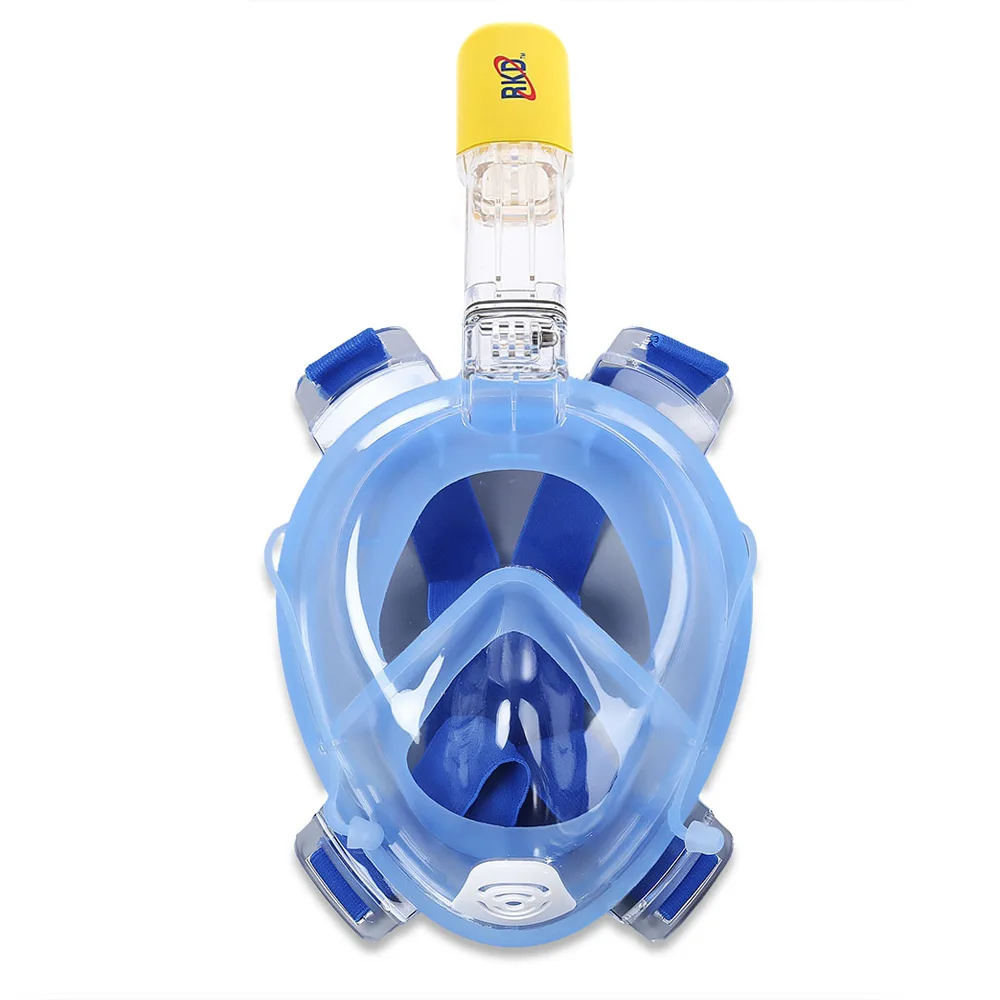 RKD маска для дайвинга для подводного плавания, анти-туман, маска для дайвинга, набор для подводного плавания с противоскользящим кольцом, трубка, Новое поступление года - Цвет: Blue L
