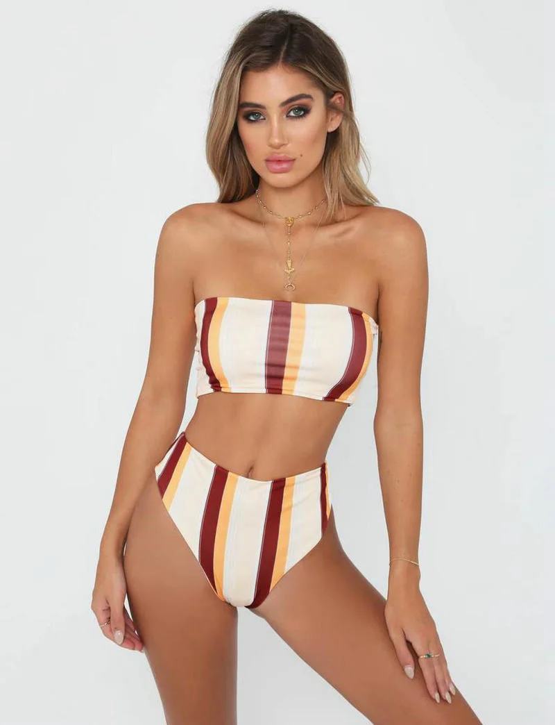 

Women Two Pieces Bikini Print Swimwear Swimsuit 2018 Bikini Set Sexy Beachwear Bathing Suit Biquini Brazilian Tankini C1777