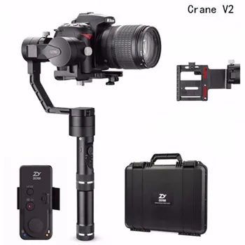 

Zhiyun Tech Crane V2 3-Axis Bluetooth Handheld Gimbal Stabilizer for ILC Mirrorless Cameras+Remote6+Hard Case,Zhiyun Gimbal