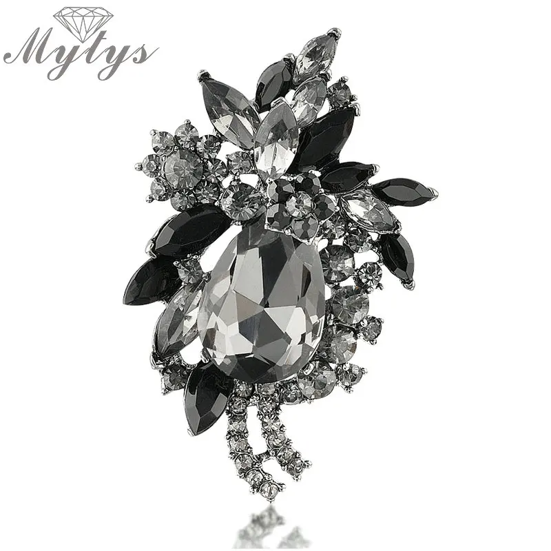 

Mytys Wholesale Brooch Pin for Clothes Clearance Price Limit Quantity Sale Jewelry Women Crystal Brooches High Quality X158