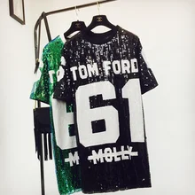 Часы wutdoor Черный и белый с надписью из пайеток, футболка с длинными рукавами Для женщин свободные футболки для девочек студенческие утепленные полусапожки для отдыха Одежда для ночного клуба