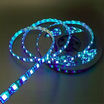 

16.4ft LED Strip 5050 RGB Black PCB DC12V Flexible LED Light 60 LED/m 5050 Tape String Lamp RGB/White/Warm White/Blue/Green/Red