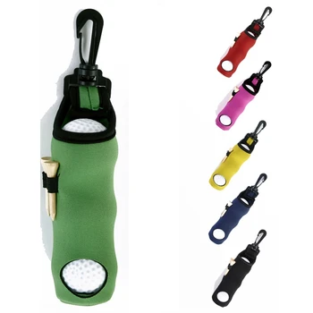 

1 PC Portable Small Golf Ball Bag Golf Tees Holder Carrying Storage Case Neoprene Pouch With Swivel Waist Belt Clip
