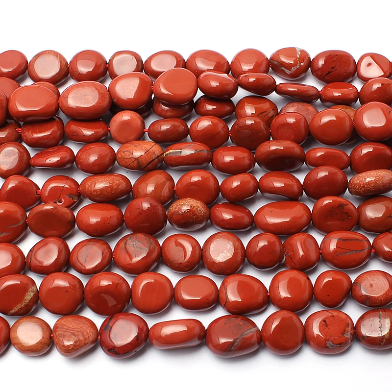 Бусины из натурального камня 8-10 мм неправильные бусины из красного яшмы для изготовления ювелирных изделий браслет ожерелье 15 дюймов