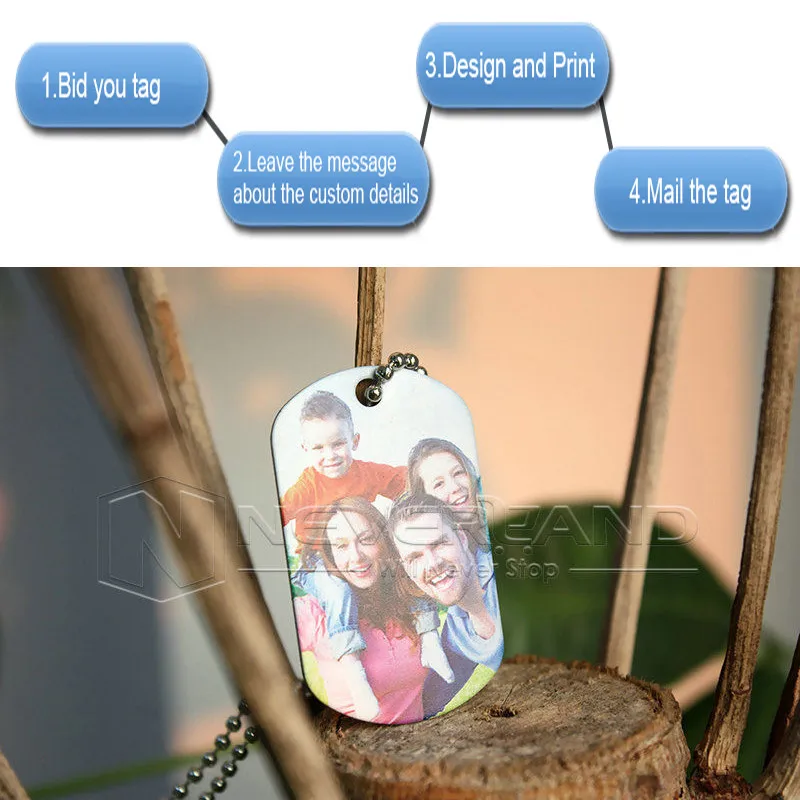 Mens Soldier Tags Name ID Tag Rectangle Cosplay Anime Mercenary Army