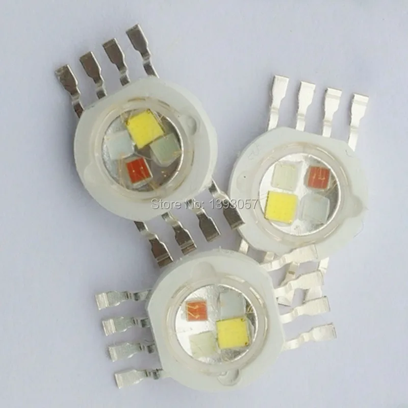 Günstig 10 100 PCS RGBW LED Diode 8 pins High Power LED Chip 4 W Bunte vier core quellen DIY form LED Bühne lichter perlen