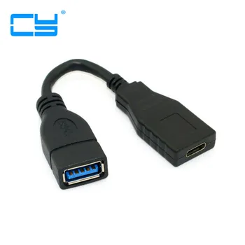 

USB-C USB 3.1 Type C Female to A Female OTG Data Cable for Macbook Tablet Mobile Phone 10cm