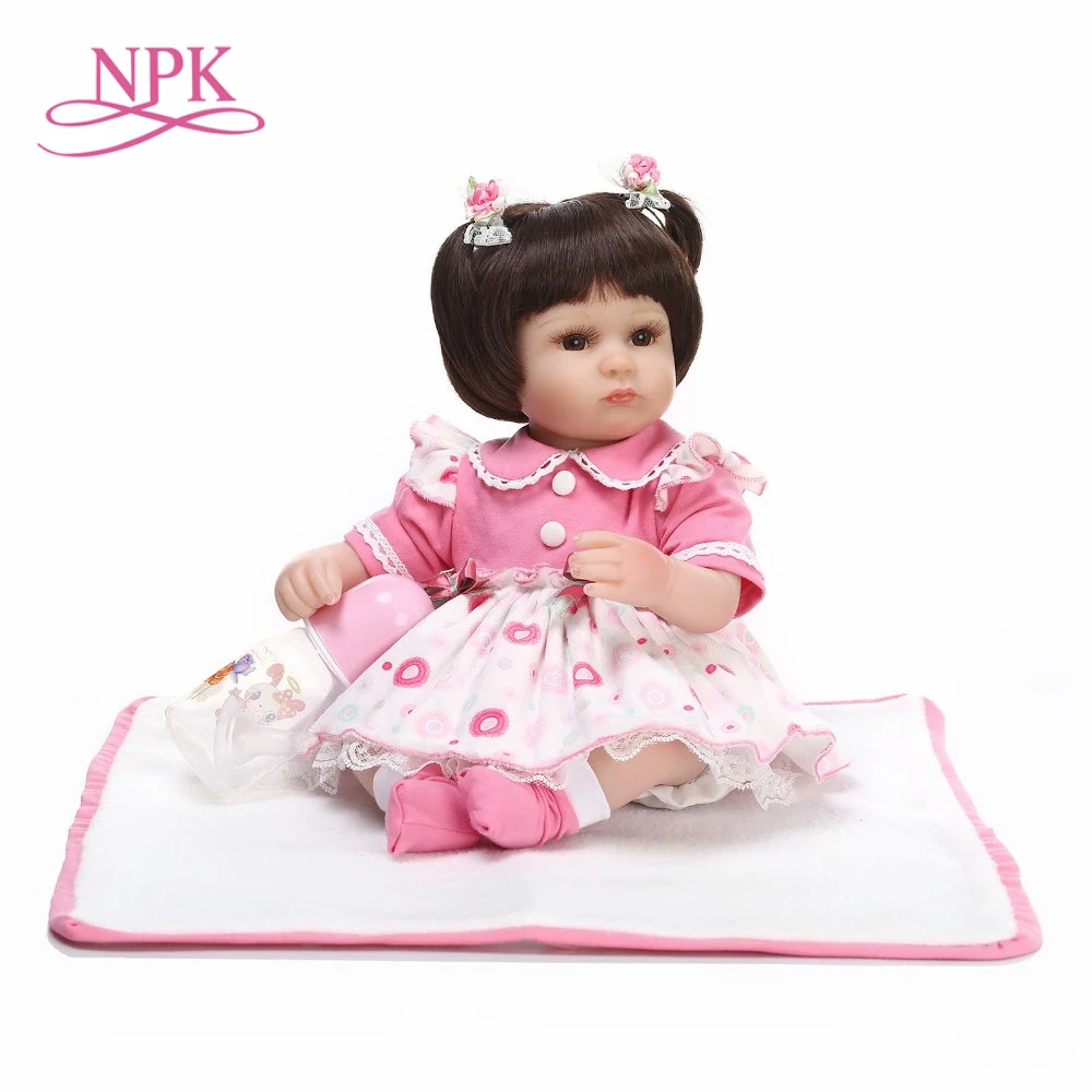 NPK 43cm lifelike reborn baby dolls wholesale soft real touch new born doll fashion frozen girl Christmas gift bonecas reborn