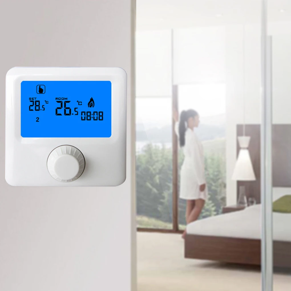 

LCD Display Wall-hung Gas Boiler Thermostat Weekly Programmable Room Heating Thermostat Digital Temperature Controller