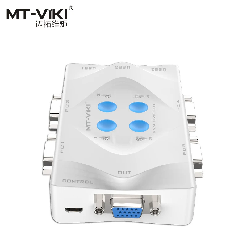 MT VIKI Original Cable 4 Port USB Auto VGA KVM Switch