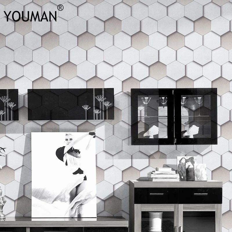 Us 2567 8 Di Scontosfondi Youman Mosaico Moderna Del Pvc Rotoli Di Carta Da Parati Per Camere Da Letto Bagno Impermeabile Carta Da Parati Murale
