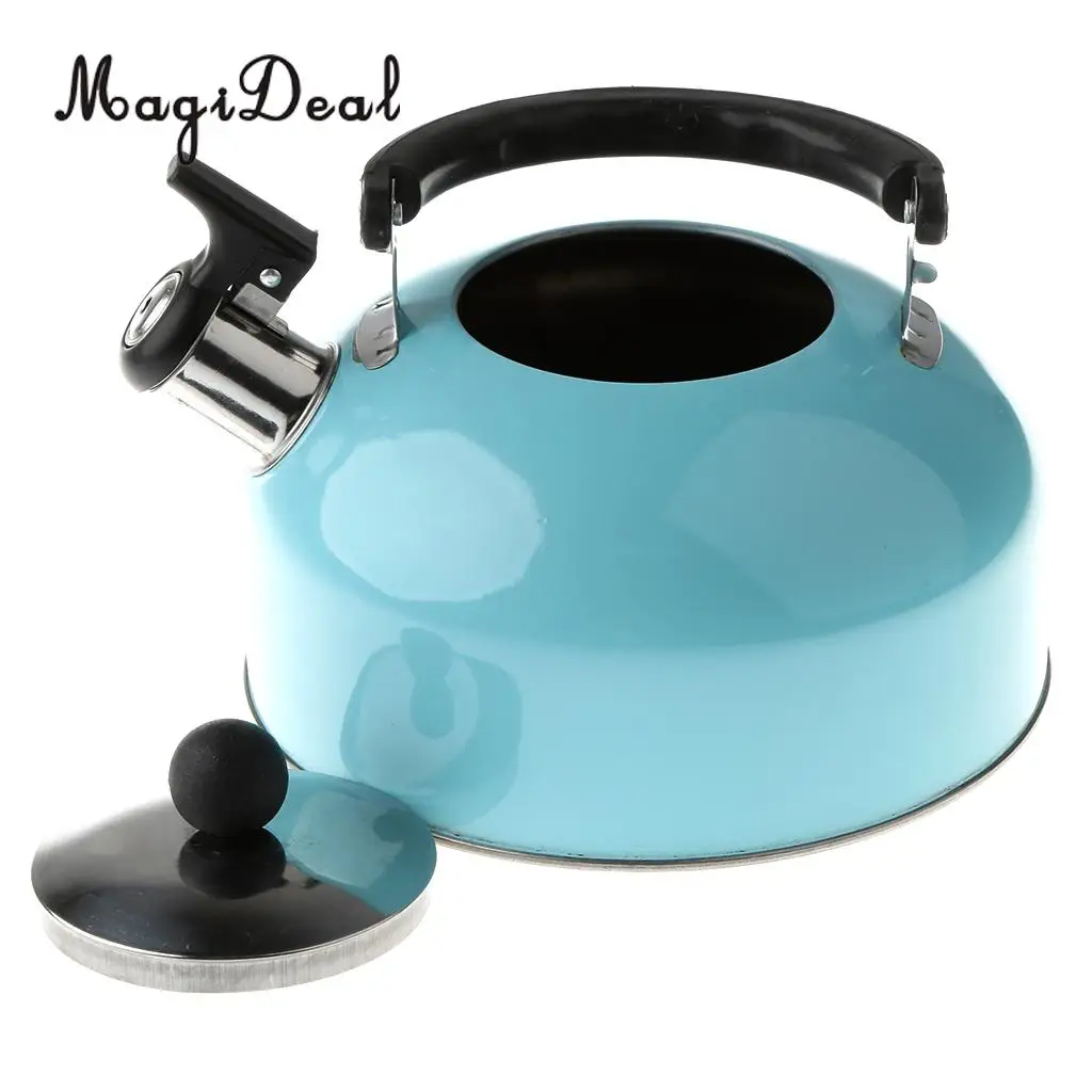 MagiDeal Anti-Hot/Slip Whistling Tea Kettle Gas Stove 3L Stainless Steel Tea Kettle Water Bottle for Home Camping Hiking Travel