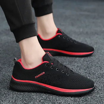 

Fashion Sneakers Men Shoes 2019 Spring Mesh Shoes Male Sneakers Fashion Brand Man Black Shoes KA979
